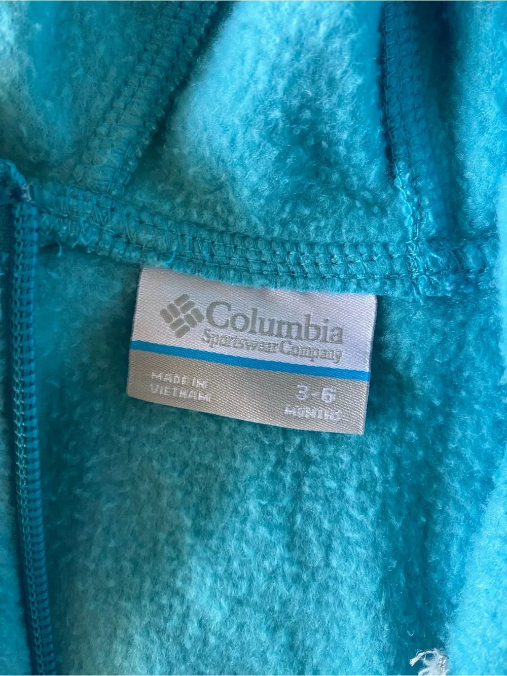 Columbia Turquoise Baby Fleece Hoodie